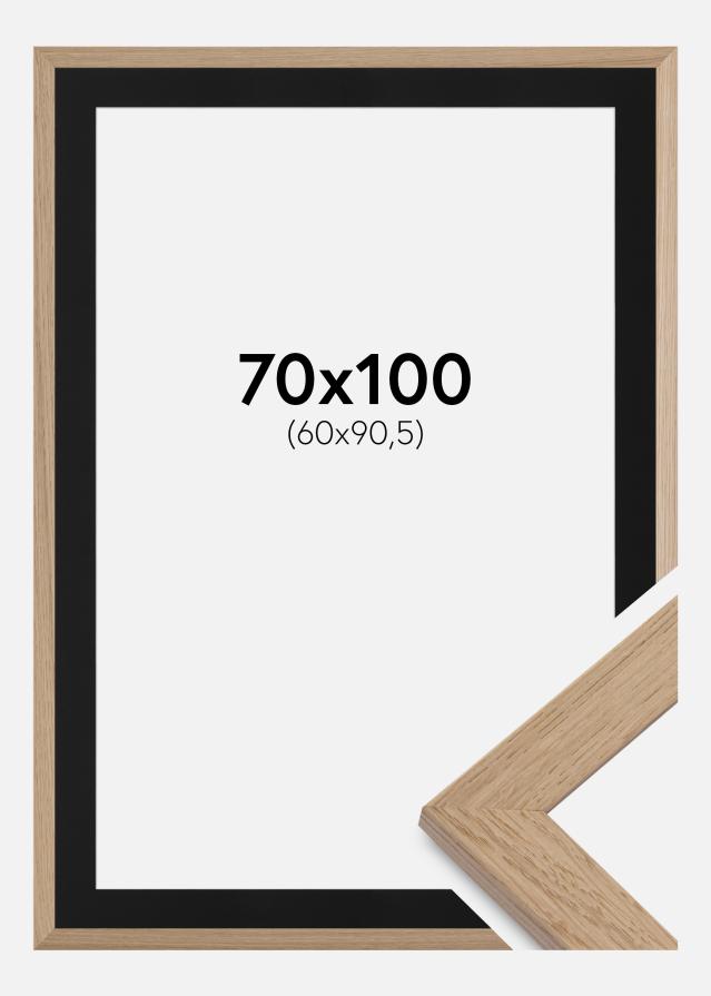 Cornice Trendline Rovere 70x100 cm - Passe-partout Nero 61x91,5 cm