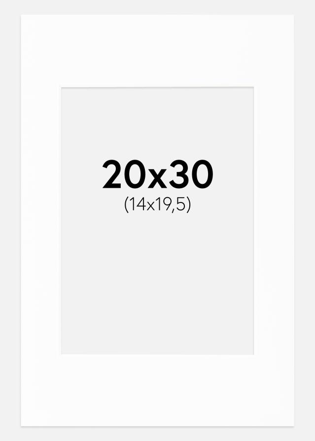 Passe-partout Canson Bianco (Bordo interno bianco) 20x30 cm (14x19,5)