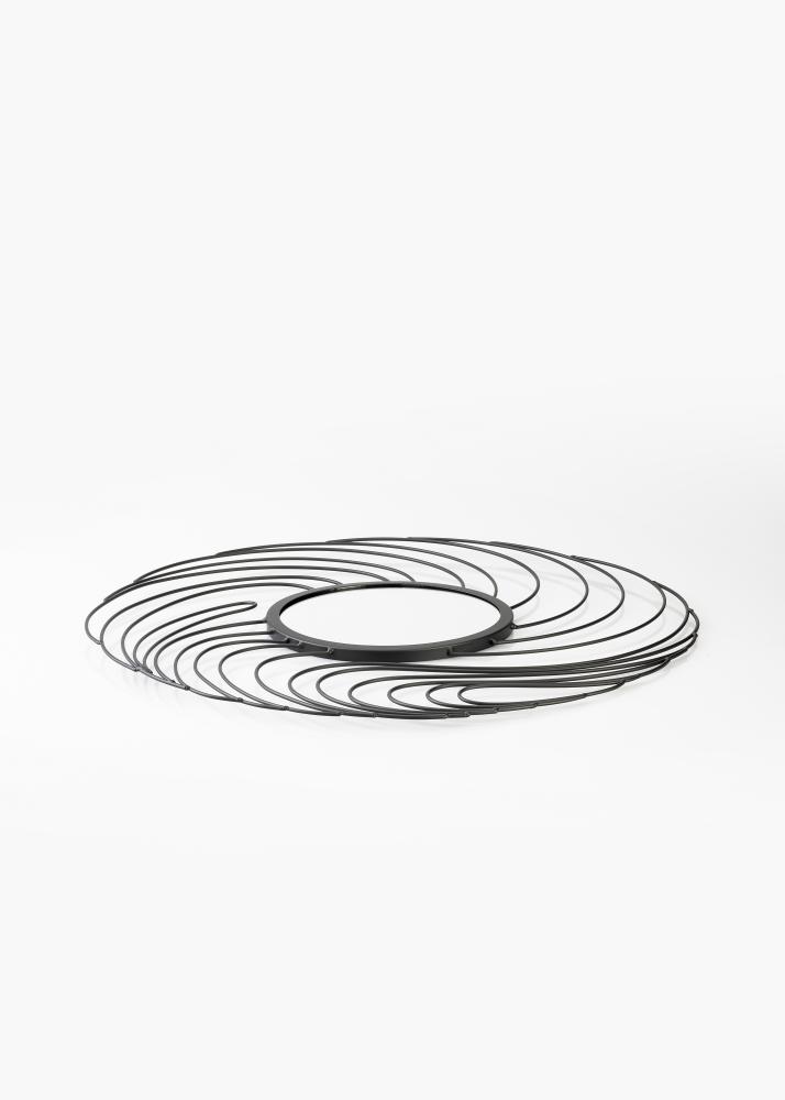 KAILA Specchio cad.orm - Nero 50 cm Ø