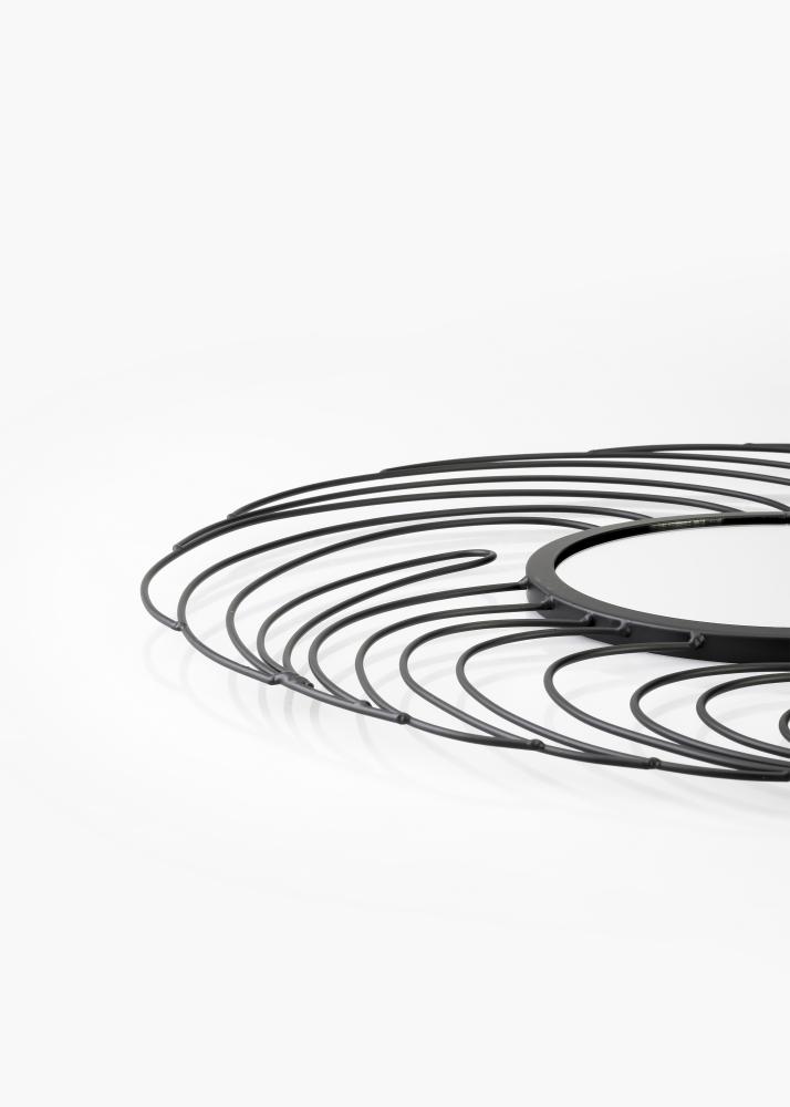 KAILA Specchio cad.orm - Nero 50 cm Ø