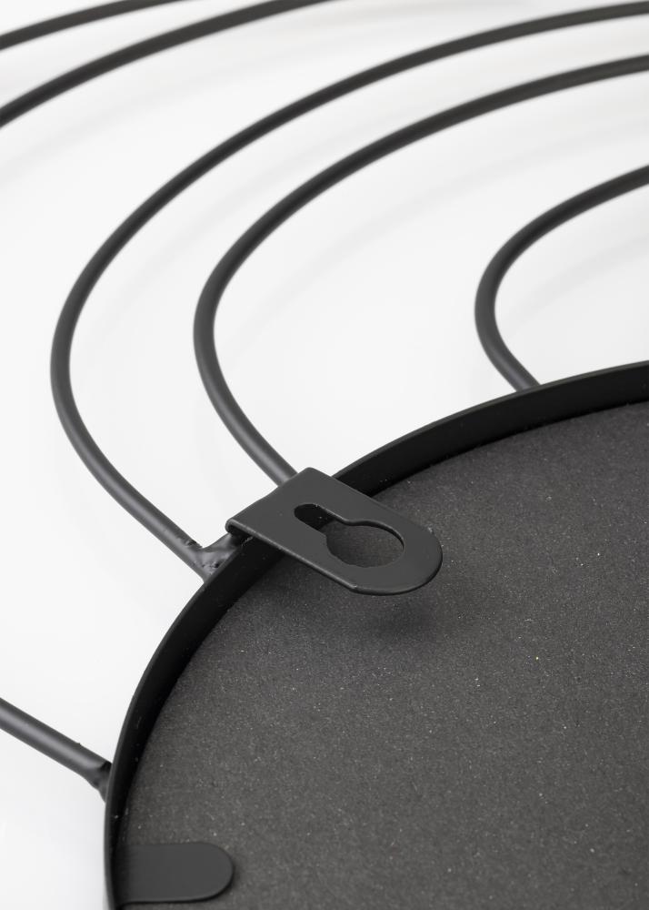 KAILA Specchio cad.orm - Nero 50 cm Ø