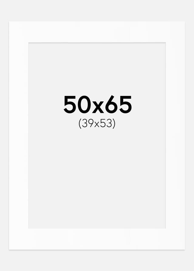 Passe-partout Bianco Standard (Bordo interno bianco) 50x65 cm (39x53)