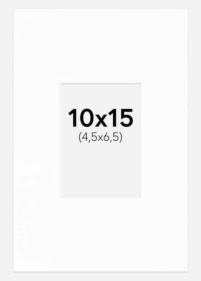 Passe-partout Canson Bianco (Bordo interno bianco) 10x15 cm (4,5x6,5)