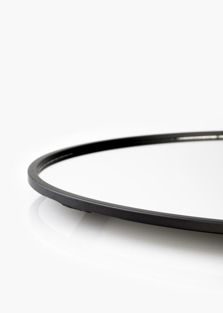 KAILA Rotondo Specchio con mensola - Nero 35x55 cm