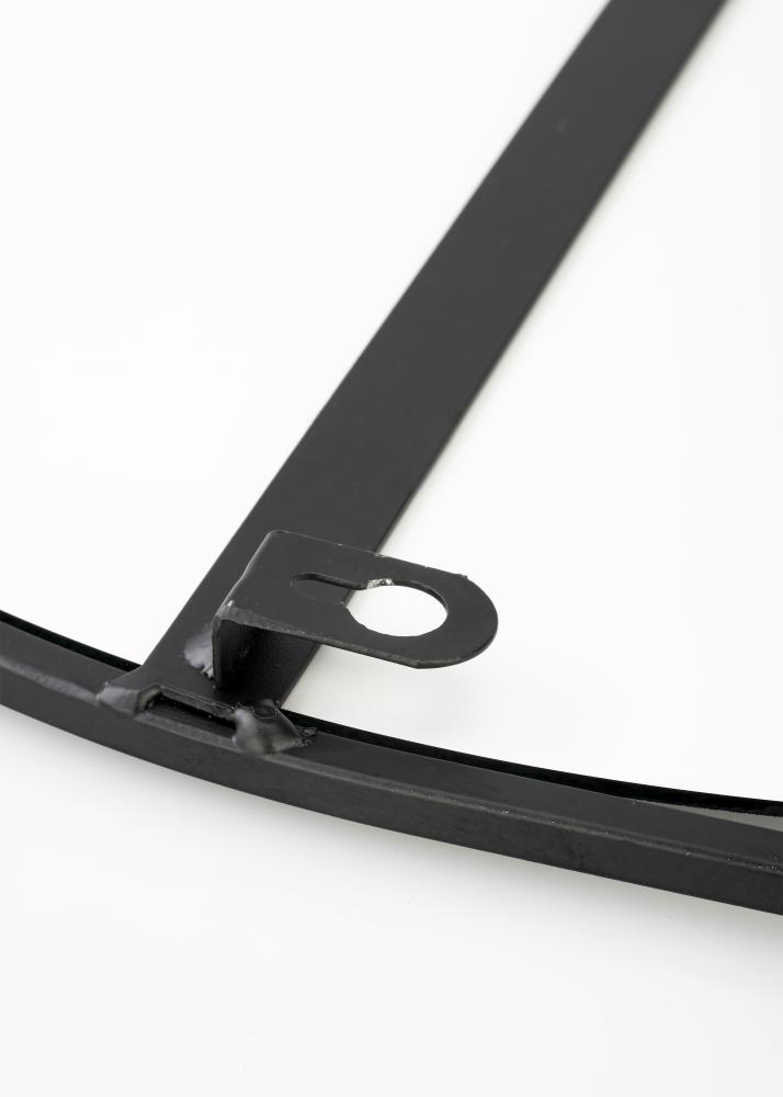 KAILA Rotondo Specchio con mensola - Nero 35x55 cm