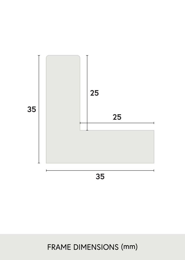 Cornice Sussex Vetro acrilico Nero/Oro 30x30 cm