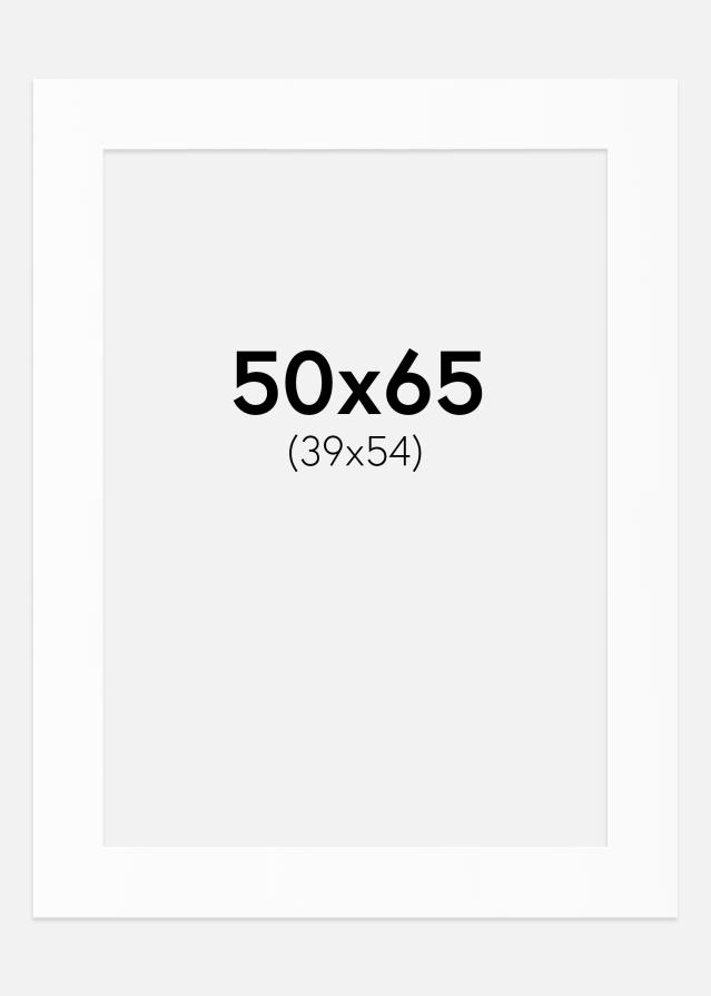 Passe-partout Bianco Standard (Bordo interno bianco) 50x65 cm (39x54)