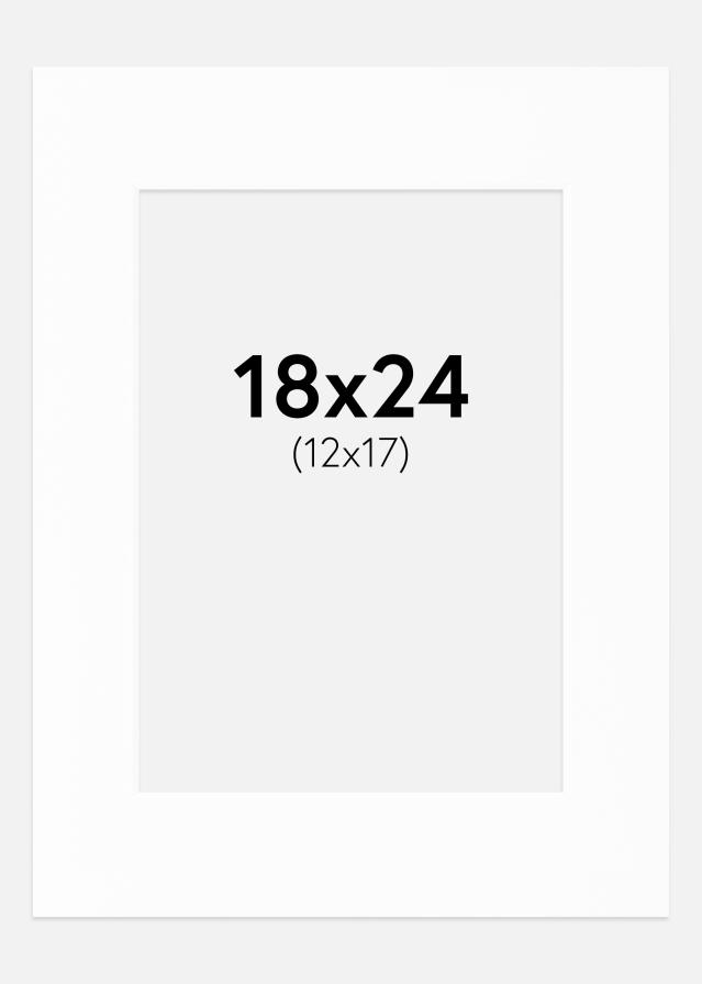 Passe-partout Canson Bianco (Bordo interno bianco) 18x24 cm (12x17)