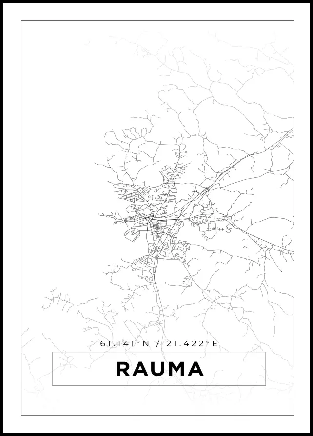 Mappa - Rauma - Poster bianco