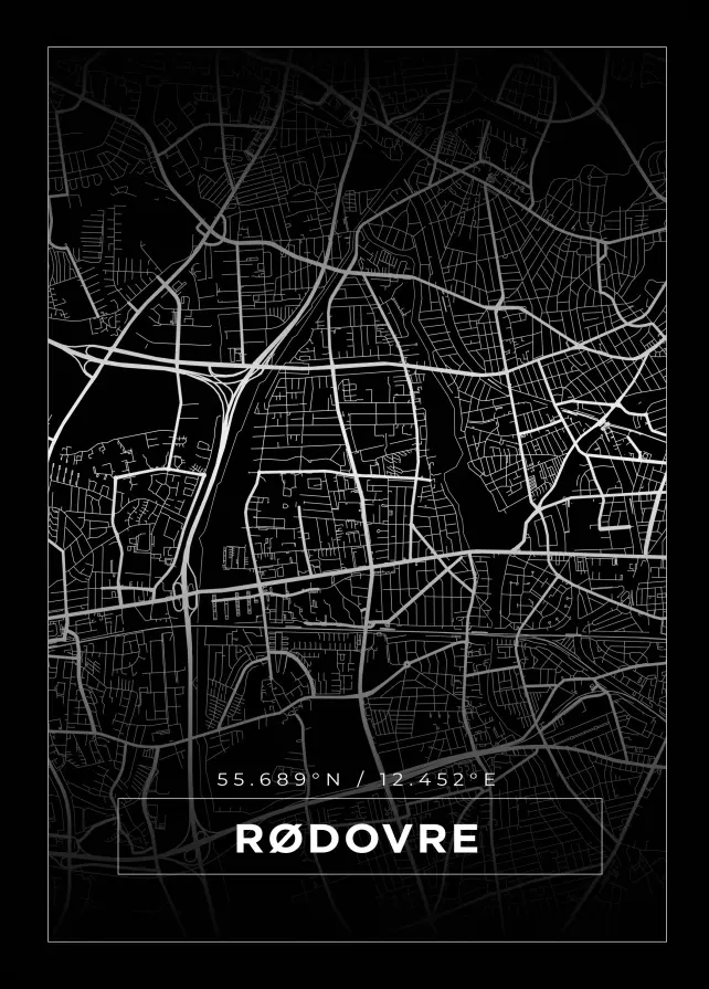 Mappa - Rødovre - Poster nero