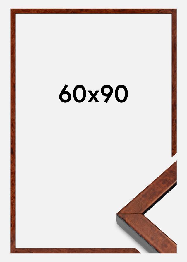 Cornice Hermes Vetro Acrilico Burr Walnut 60x90 cm