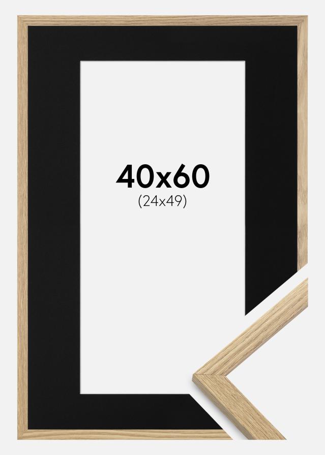 Cornice Trendy Rovere 40x60 cm - Passe-partout Nero 25x50 cm