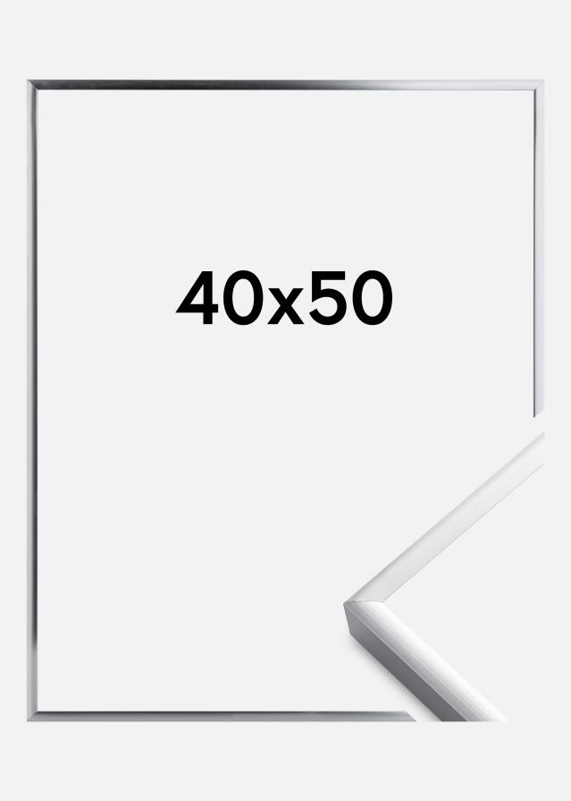 Cornice Poster Frame Aluminum Argento 40x50 cm