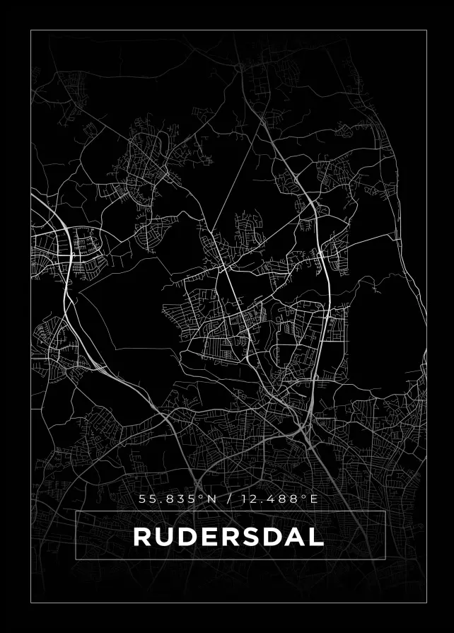 Mappa - Rudersdal - Poster nero