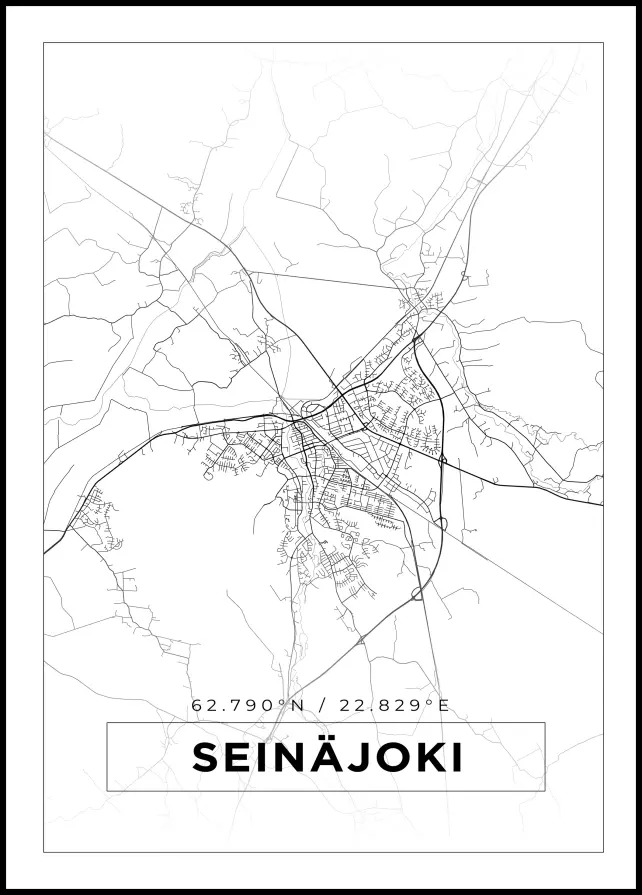 Mappa - Seinäjoki - Poster bianco