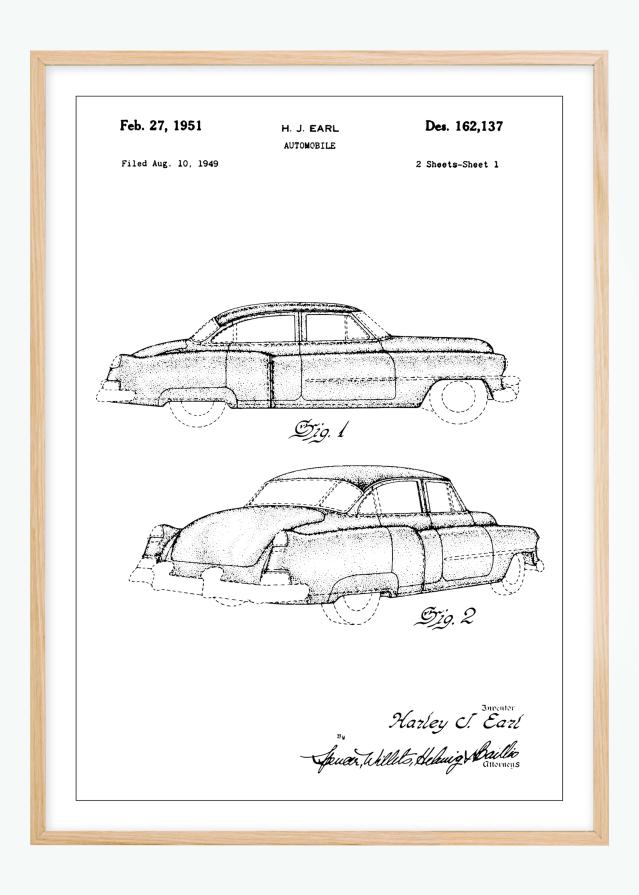 Disegni di brevetti - Cadillac I Poster