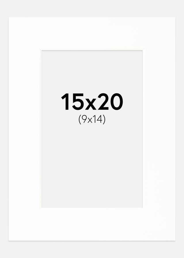 Passe-partout Canson Bianco (Bordo interno bianco) 15x20 cm (9x14)