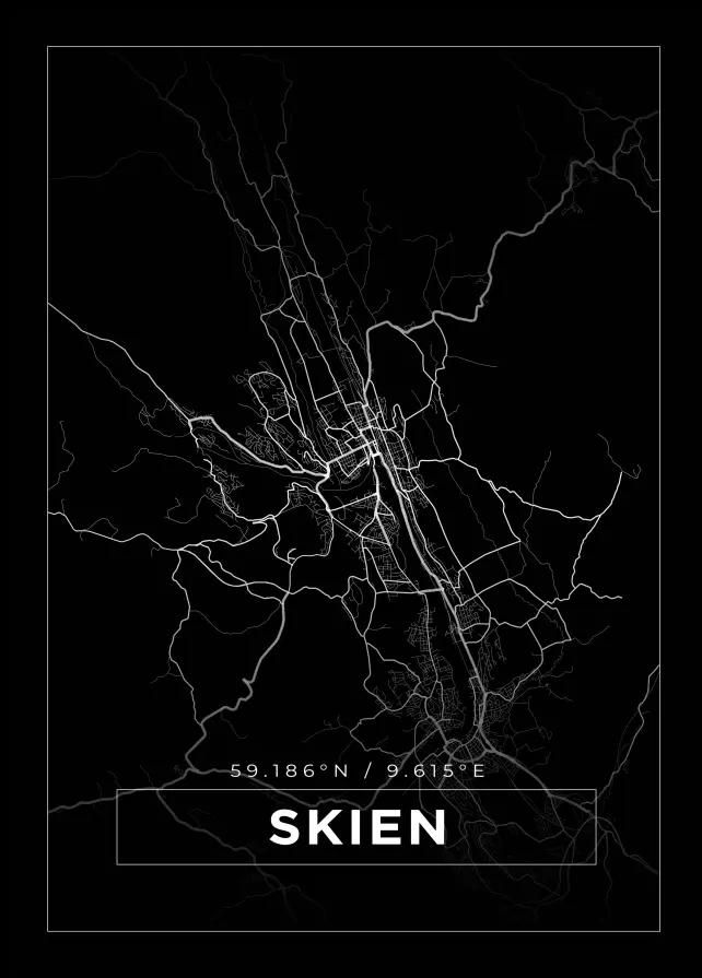 Mappa - Skien - Poster nero
