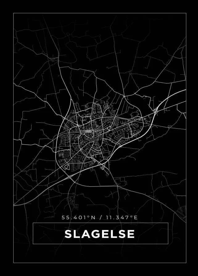 Mappa - Slagelse - Poster nero