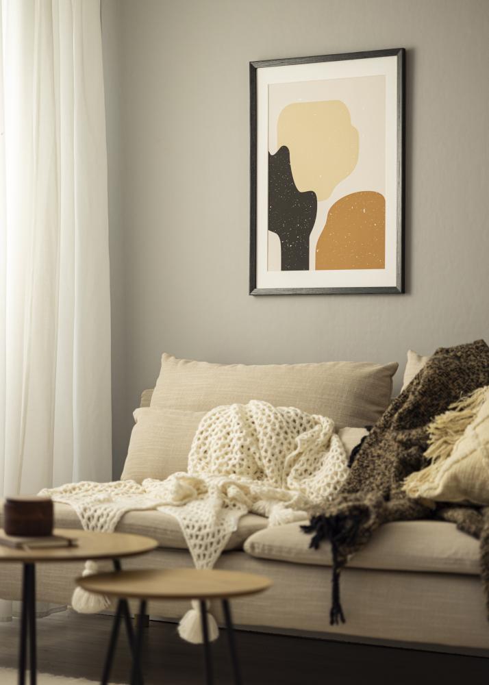 Cornice Fiorito Vetro acrilico Grigio scuro 50x60 cm