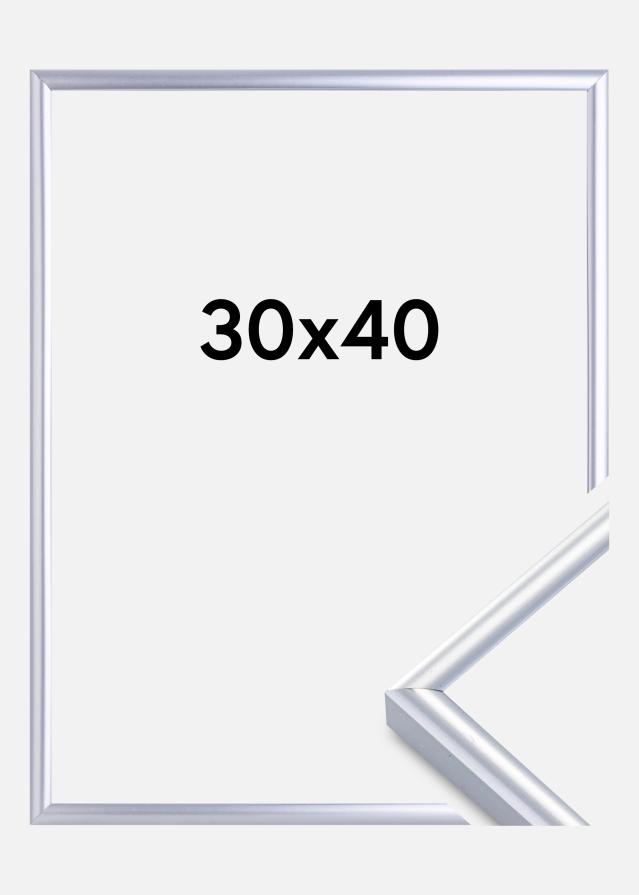 Cornice Victoria Vetro acrilico Argento 30x40 cm