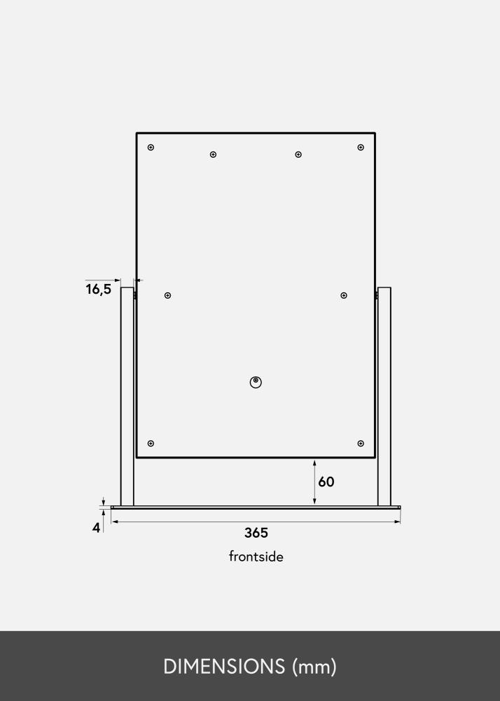 KAILA Specchio per trucco I Bianco - 36x47 cm