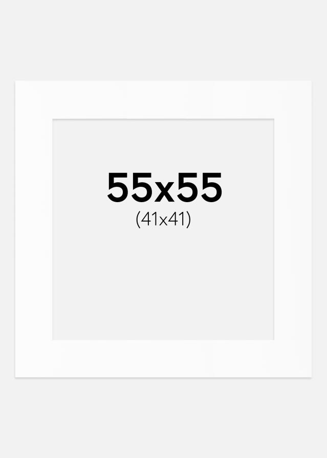 Passe-partout Bianco Standard (Bordo interno bianco) 55x55 cm (41x41)