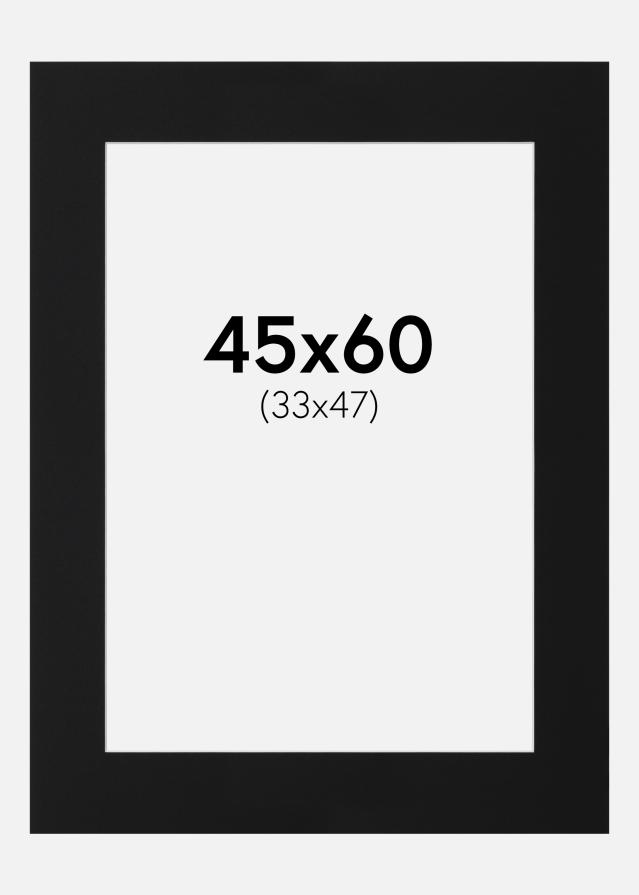 Passe-partout Nero Standard (Bordo interno bianco) 45x60 cm (33x47)
