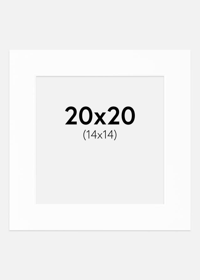 Passe-partout Canson Bianco (Bordo interno bianco) 20x20 cm (14x14)