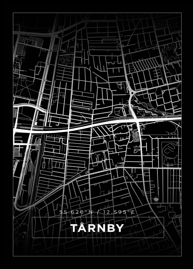 Mappa - Tårnby - Poster nero