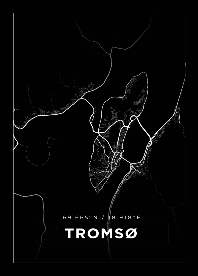 Mappa - Tromsø - Poster nero