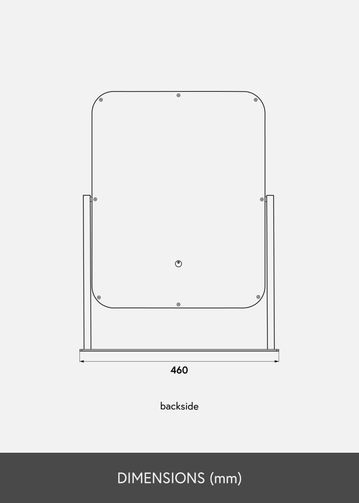KAILA Specchio per trucco III Nero - 45x60 cm