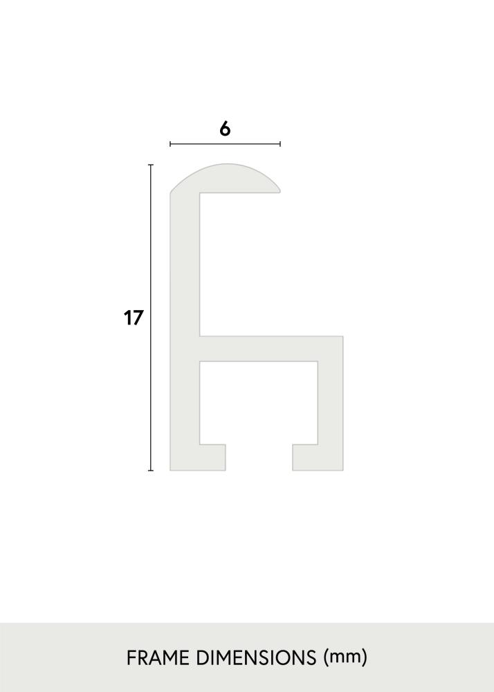 Cornice Visby Vetro acrilico Nero 70x100 cm