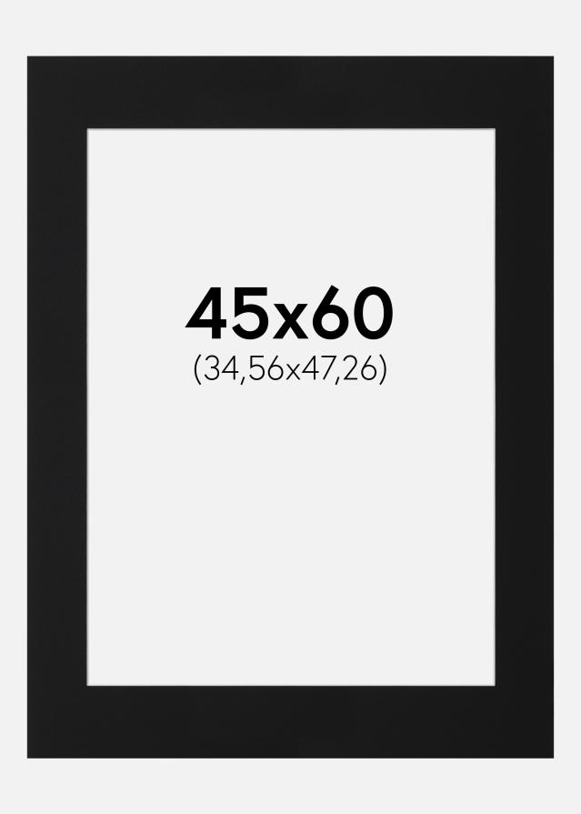 Passe-partout Nero Standard (Bordo interno bianco) 45x60 cm (34,56x47,26)