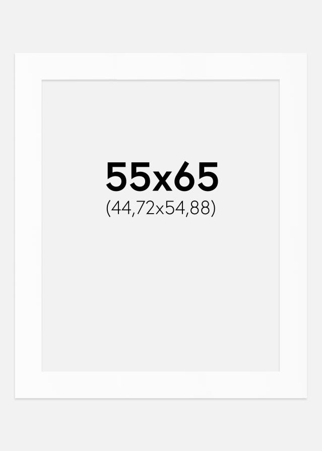 Passe-partout Bianco Standard (Bordo interno bianco) 55x65 cm (44,72x54,88)