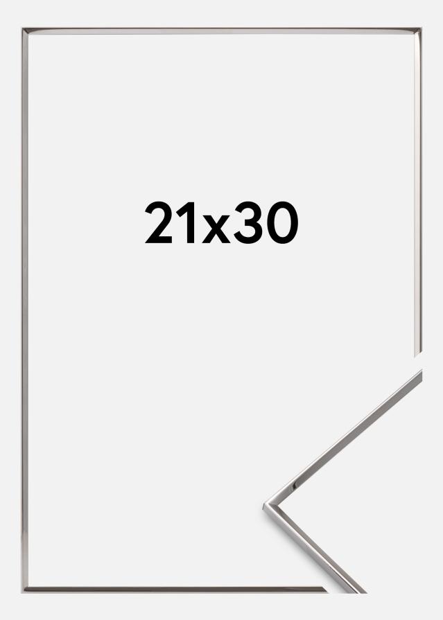 Cornice Liscio Metallo Argento 21x30 cm