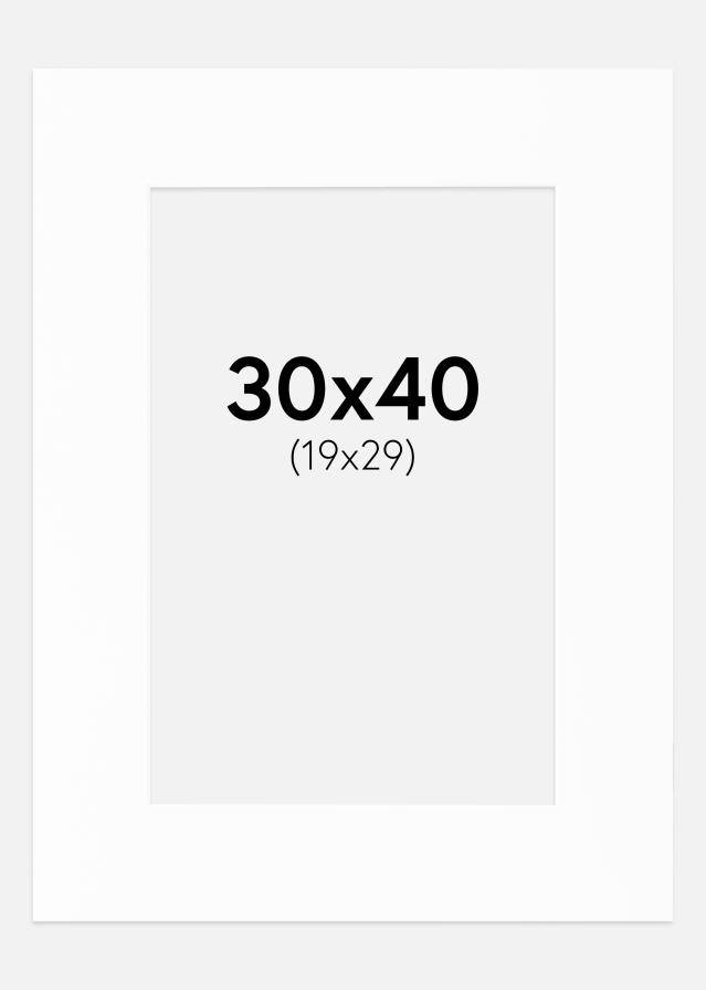 Passe-partout Canson Bianco (Bordo interno bianco) 30x40 cm (19x29)