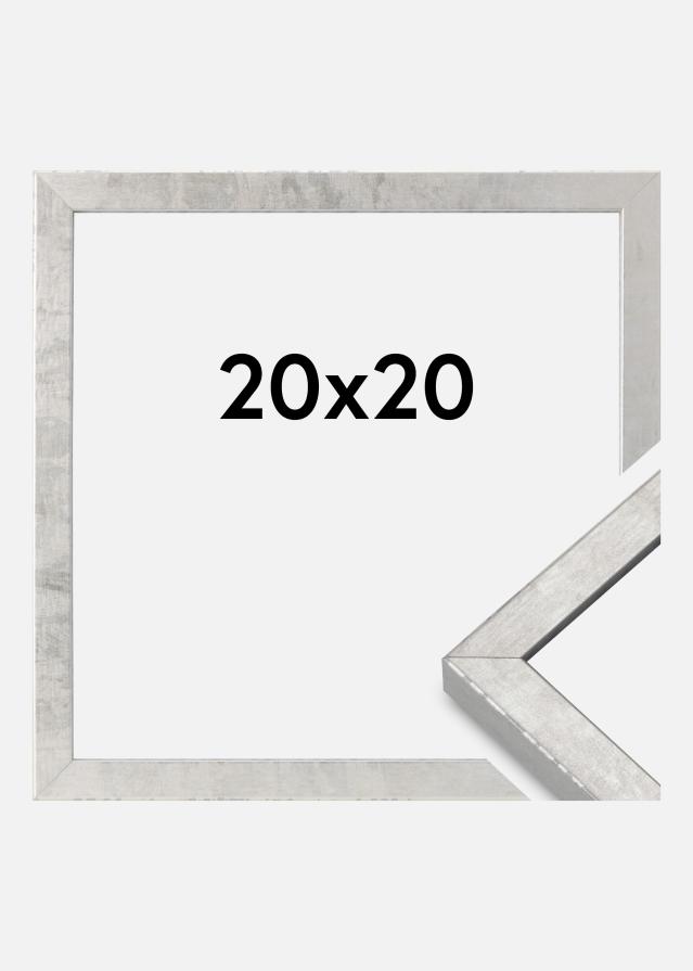 Cornice Ares Vetro Acrilico Argento 20x20 cm