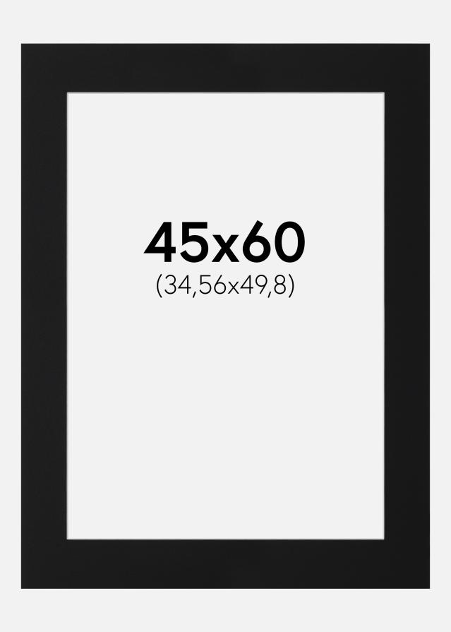 Passe-partout Nero Standard (Bordo interno bianco) 45x60 cm (34,56x49,8)