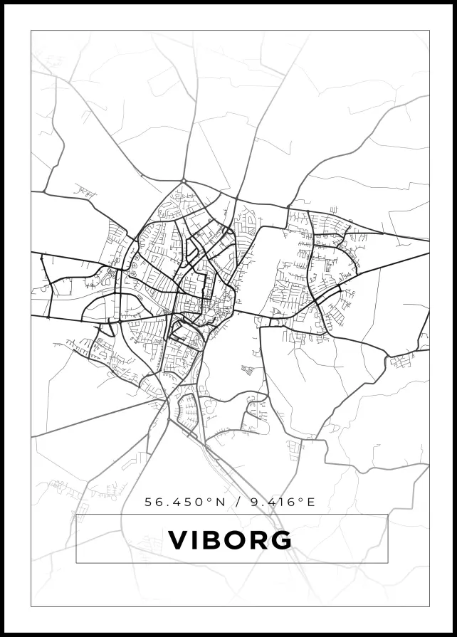Mappa - Viborg - Poster bianco