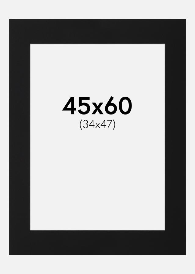 Passe-partout Nero Standard (Bordo interno bianco) 45x60 cm (34x47)