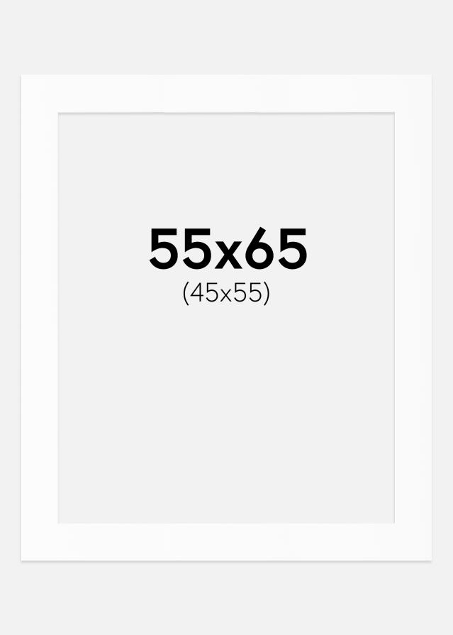 Passe-partout Bianco Standard (Bordo interno bianco) 55x65 cm (45x55)