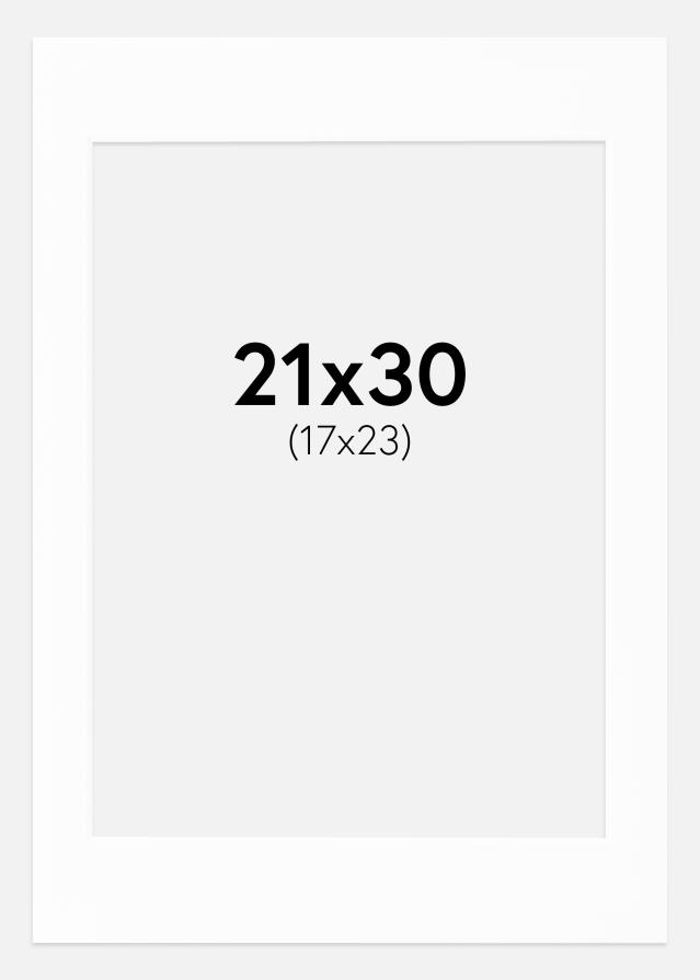 Passe-partout Canson Bianco (Bordo interno bianco) 21x30 cm (17x23)
