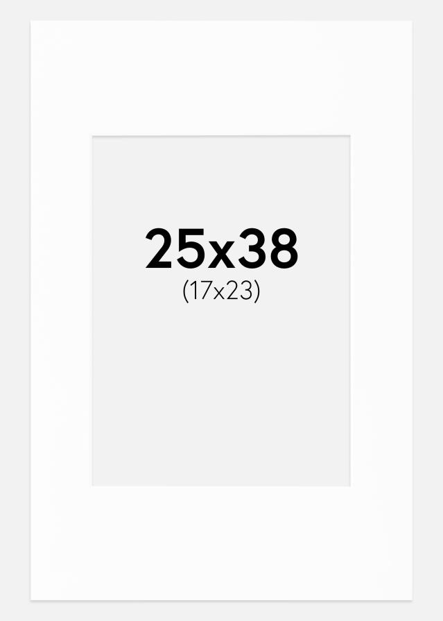 Passe-partout Canson Bianco (Bordo interno bianco) 25x38 cm (17x23)