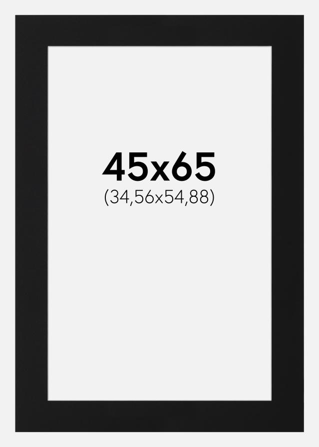 Passe-partout Nero Standard (Bordo interno bianco) 45x65 cm (34,56x54,88)