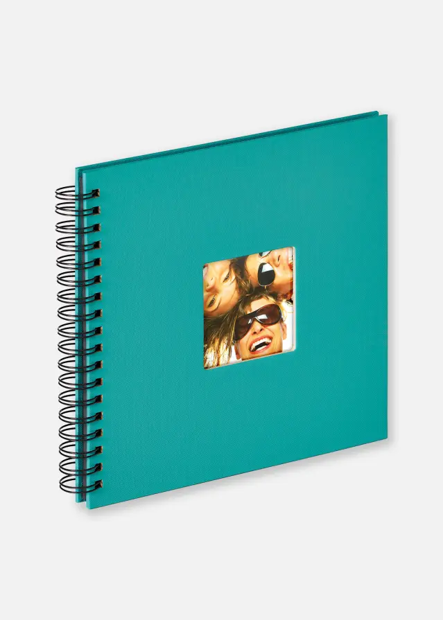 Fun Album a spirale Turchese - 26x25 cm (40 Pagine nere / 20 fogli)