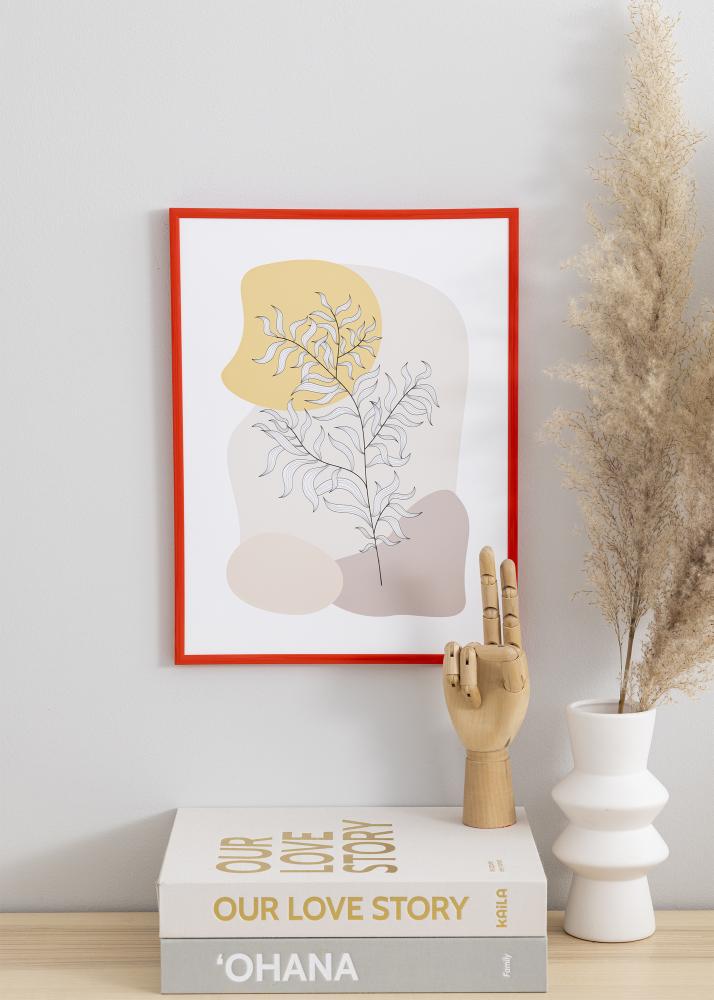 Cornice New Lifestyle Rosso brillante 30x40 cm - Passe-partout Nero 18x27 cm