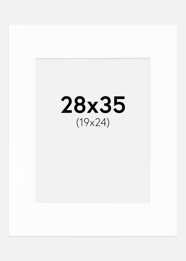 Passe-partout Canson Bianco (Bordo interno bianco) 28x35 cm (19x24)