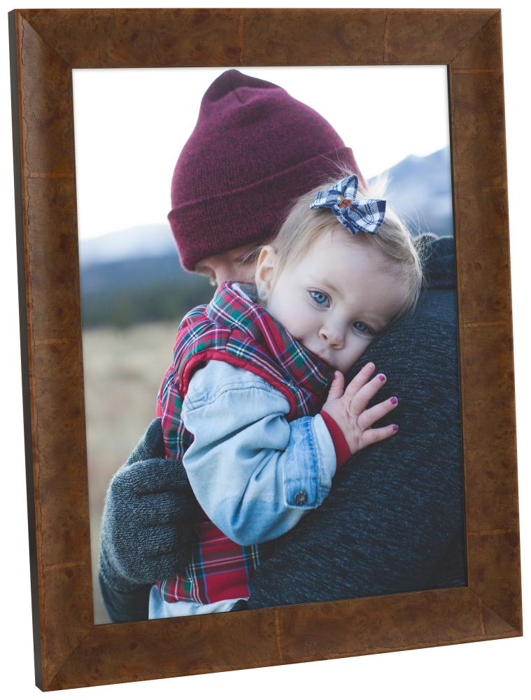 Cornice Ribe Ljusbrun Impiallacciatura di radica - Dimensioni personalizzabili