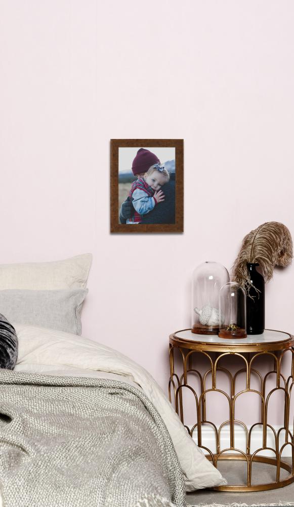 Cornice Ribe Ljusbrun Impiallacciatura di radica - Dimensioni personalizzabili